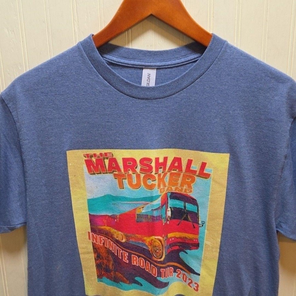 Marshall Tucker Band Shirt Mens Medium Blue Infinite Road Tour 2023 Graphic Tee